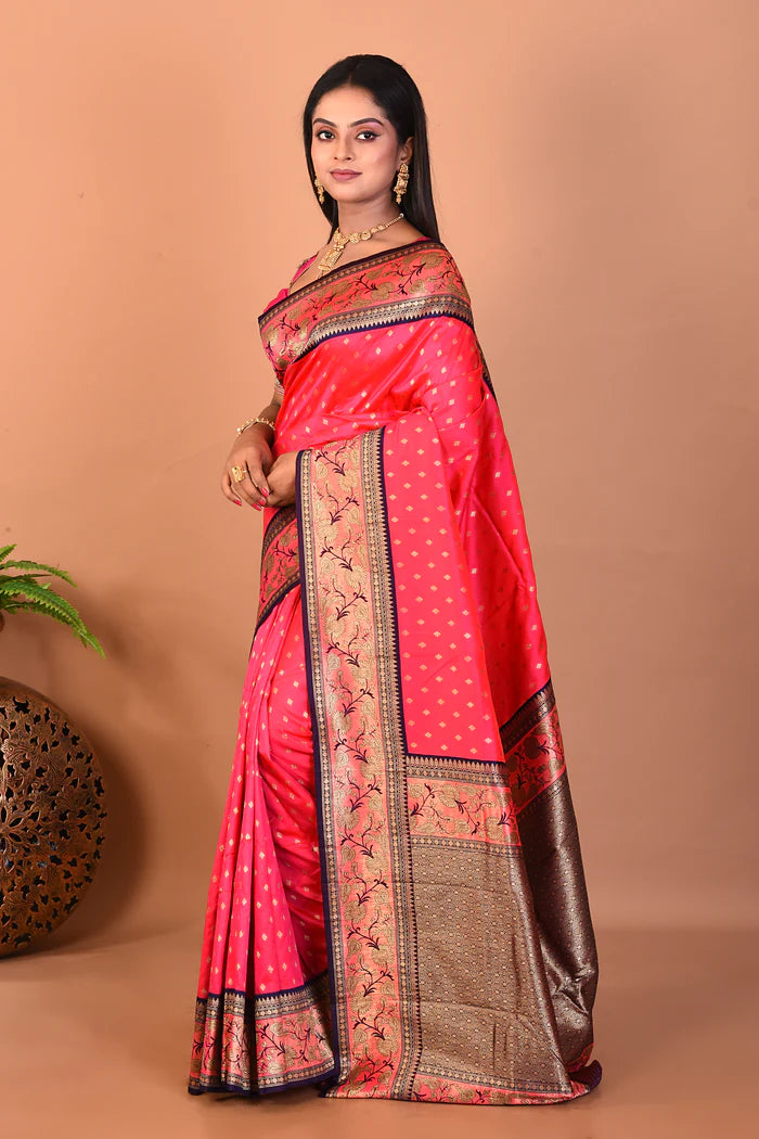 Pink Blended Paithani Silk Saree - Keya Seth Exclusive
