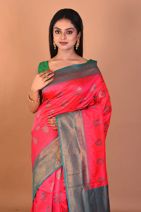 Pink Blended Katan Silk Saree - Keya Seth Exclusive