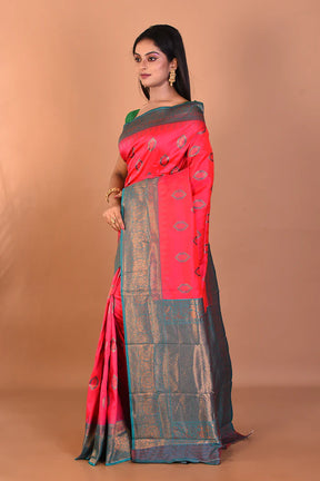 Pink Blended Katan Silk Saree - Keya Seth Exclusive