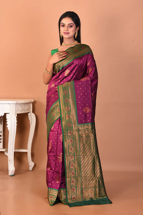 Purple Blended Katan Silk Saree - Keya Seth Exclusive