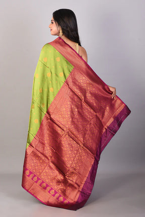 Green Mushroo Silk Saree - Keya Seth Exclusive