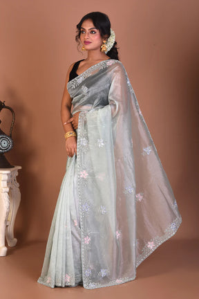 Pesta Green Blended Organza Saree - Keya Seth Exclusive