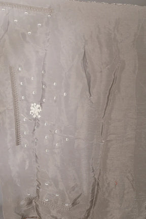 Grey Organza Blended Saree - Keya Seth Exclusive