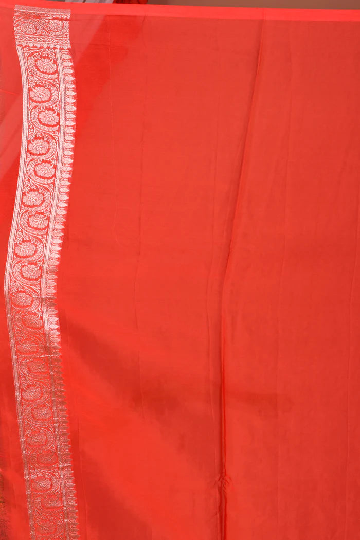 White Blended Silk Saree - Keya Seth Exclusive