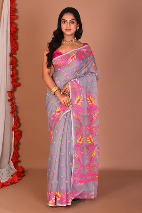 Grey Jamdani Saree - Keya Seth Exclusive