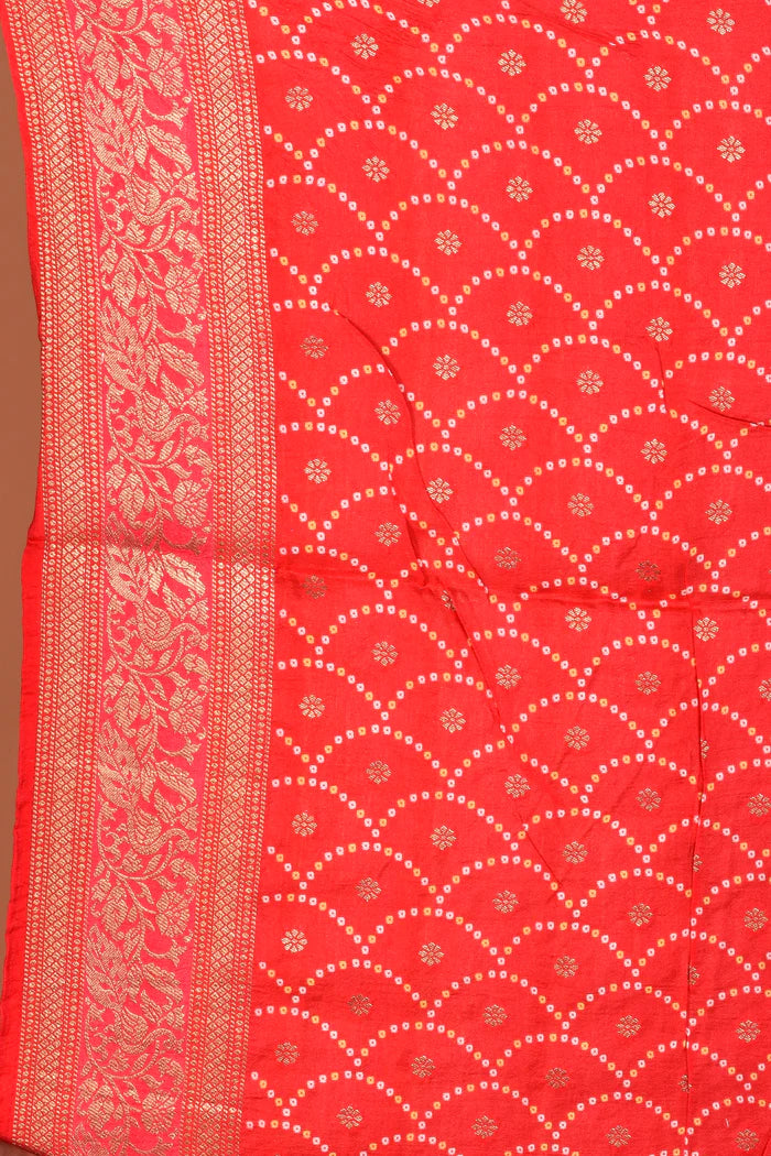 Deep Pink Blended Printed Silk Saree - Keya Seth Exclusive