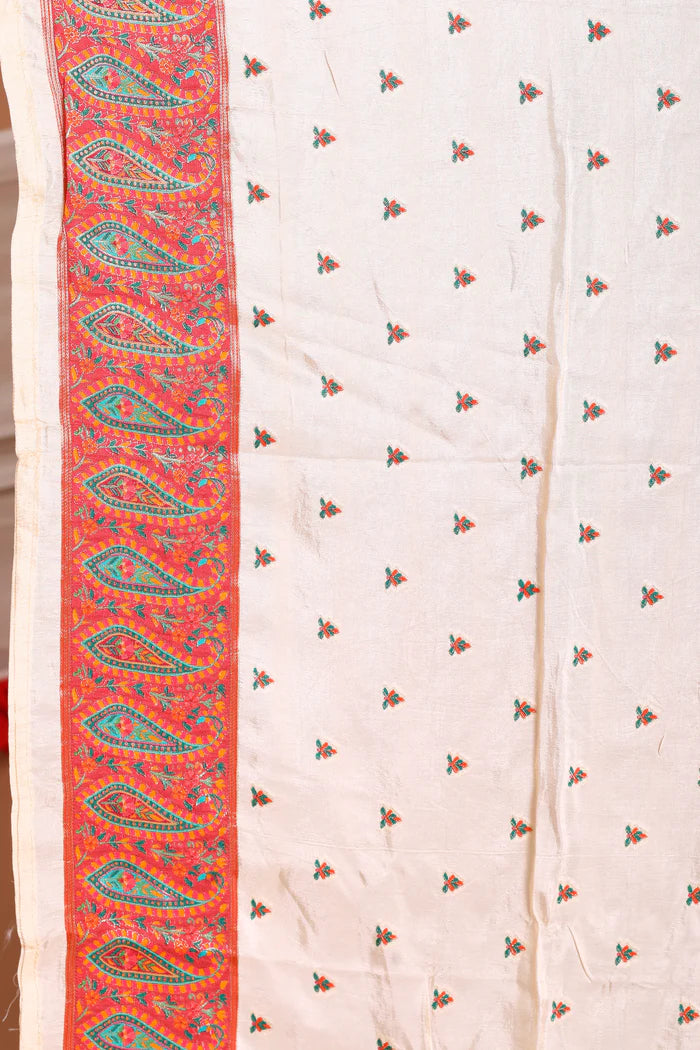 Yellow Blended Printed Silk Saree - Keya Seth Exclusive