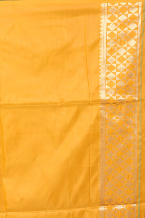 Yellow Blended Silk Saree - Keya Seth Exclusive