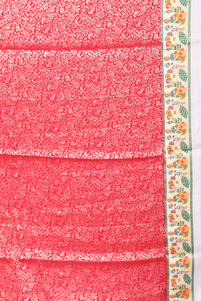 White Printed Silk Saree - Keya Seth Exclusive