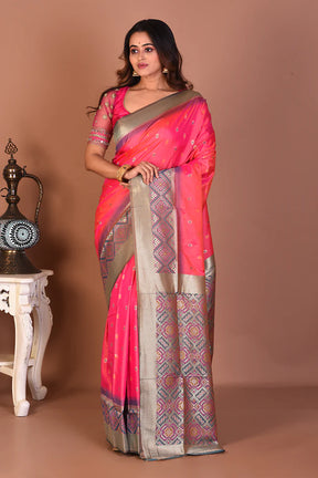 Pink Blended Silk Saree - Keya Seth Exclusive
