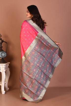 Pink Blended Silk Saree - Keya Seth Exclusive