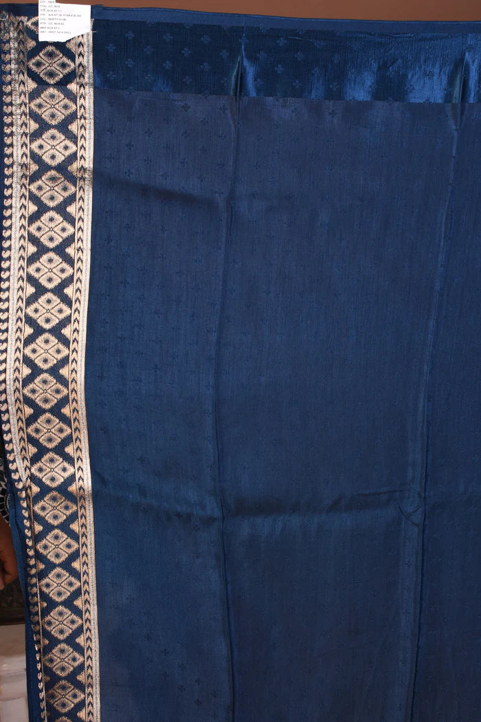 Blue Blended Dola Silk Saree - Keya Seth Exclusive