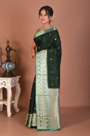 Green Blended Dola Silk Saree - Keya Seth Exclusive