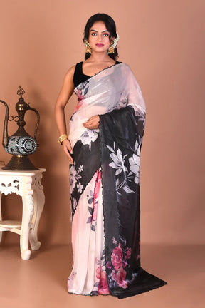 White Blended Organza Saree - Keya Seth Exclusive