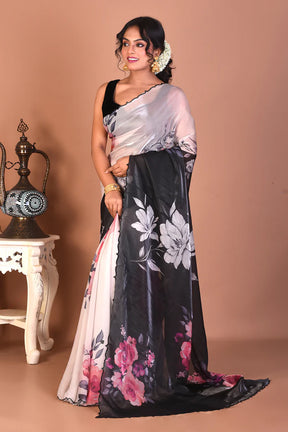 White Blended Organza Saree - Keya Seth Exclusive