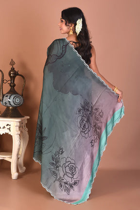 Designer Multicolored Blended Satin Silk Saree - Keya Seth Exclusive