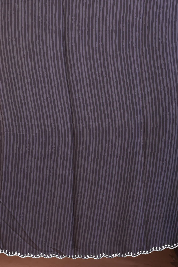 Designer Olive Blended Satin Silk Saree - Keya Seth Exclusive