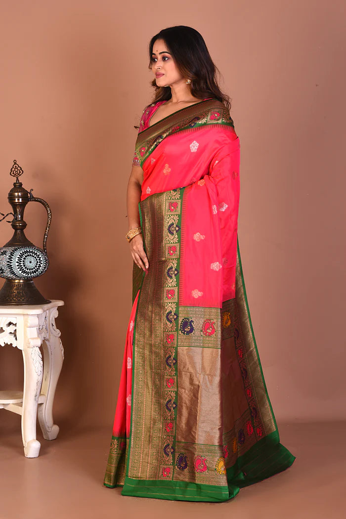 Pink Blended Tissue Saree - Keya Seth Exclusive