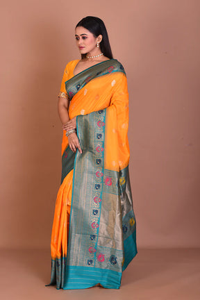 Mustard Blended Silk Saree - Keya Seth Exclusive