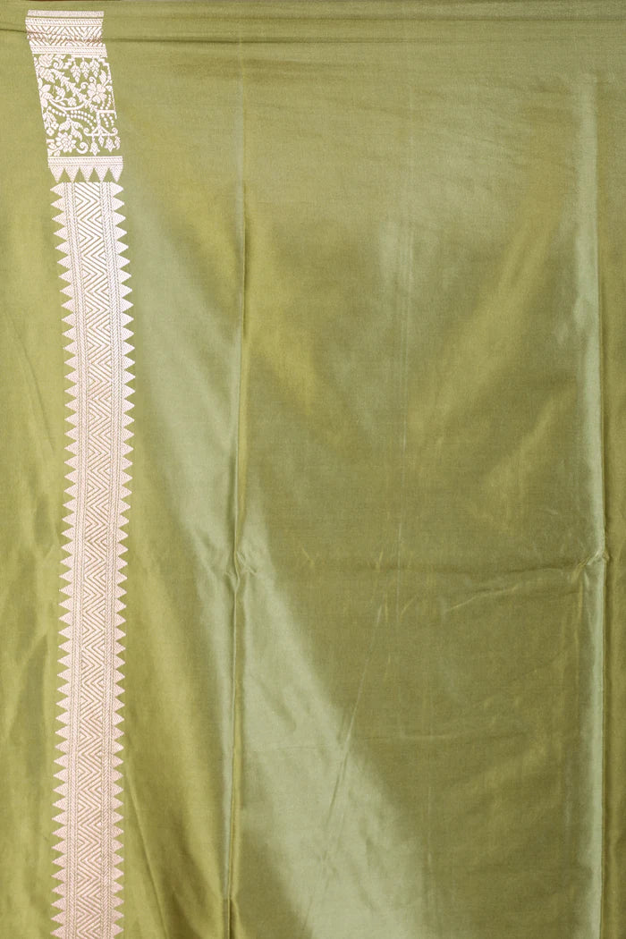 Green Blended Silk Saree - Keya Seth Exclusive