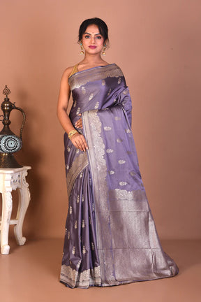 Grey Blended Dola Silk Saree - Keya Seth Exclusive
