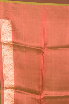 Dual Tone Rust Pure Tissue Saree - Keya Seth Exclusive