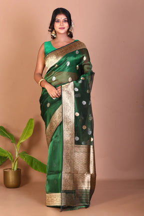Green Pure Tissue Saree - Keya Seth Exclusive