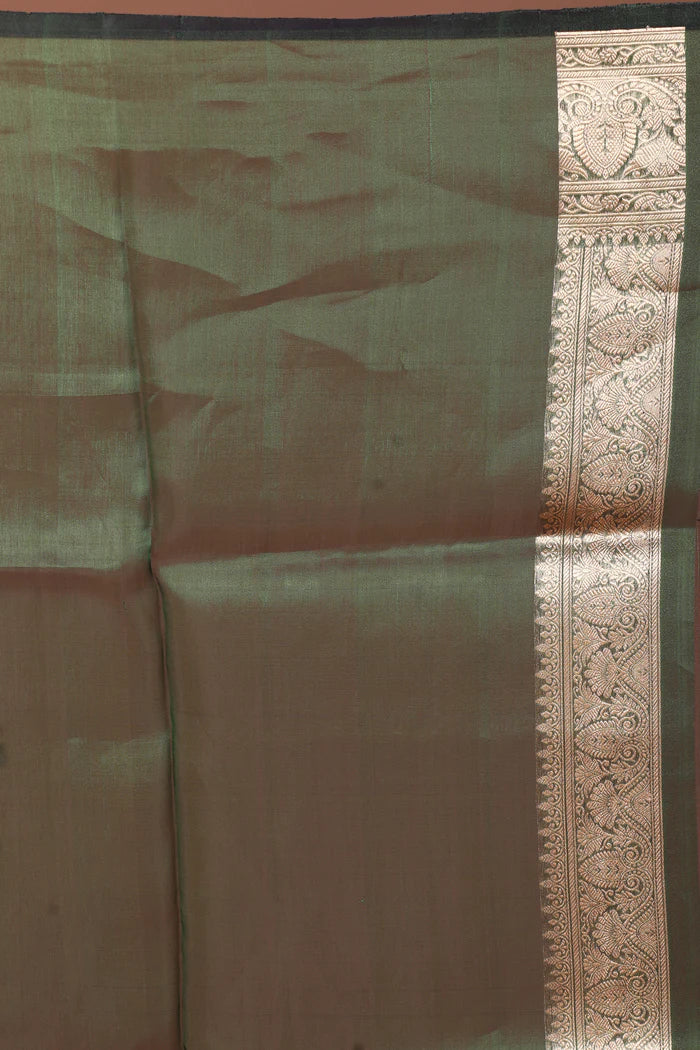 Green Pure Tissue Saree - Keya Seth Exclusive