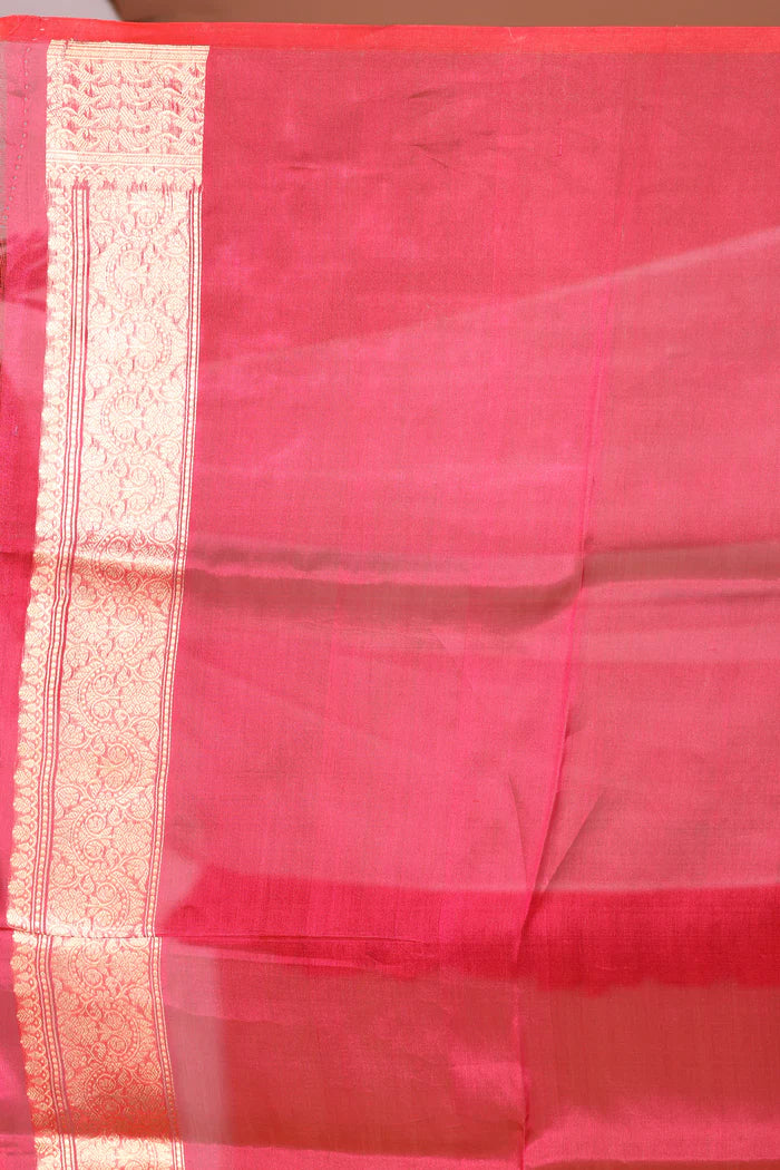 Red Pure Tissue Saree - Keya Seth Exclusive