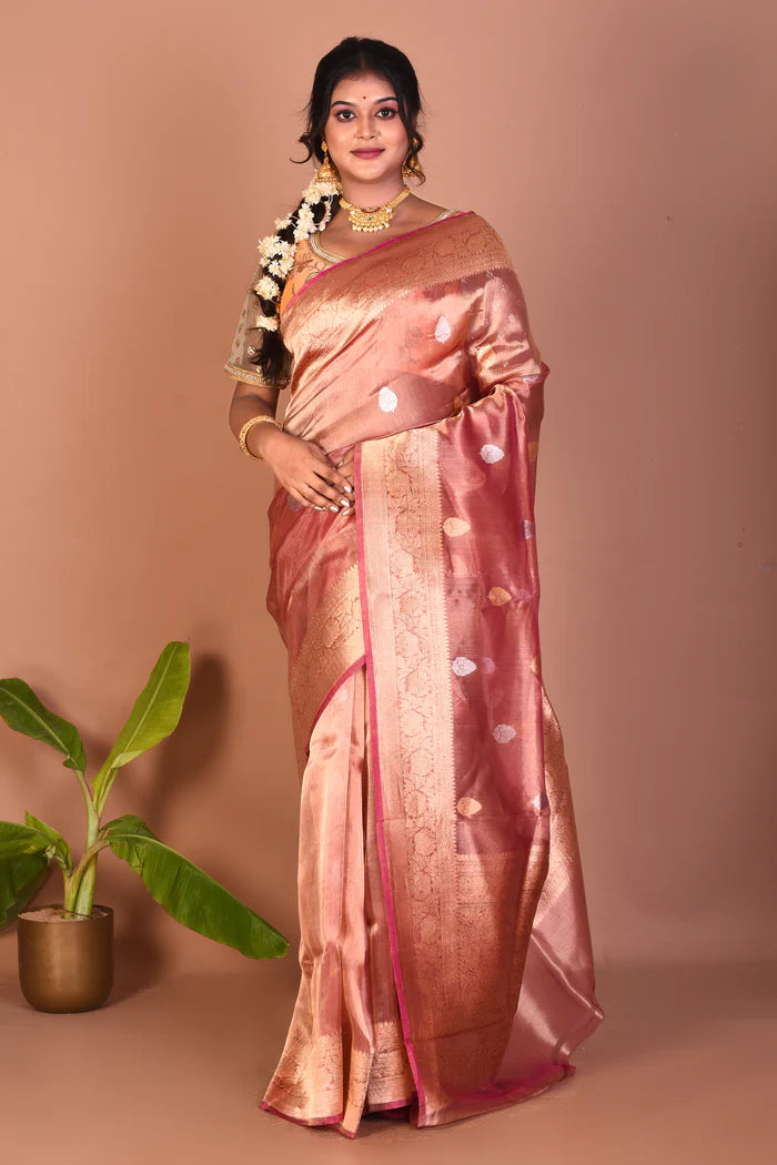 Pink Pure Tissue Saree - Keya Seth Exclusive