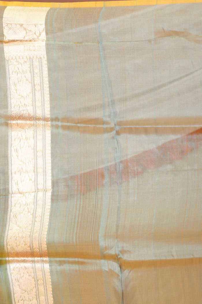 Dual Tone Pure Green Tissue Saree - Keya Seth Exclusive