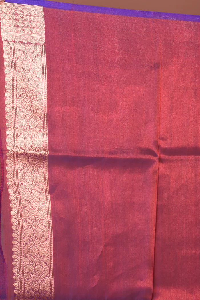 Dual Tone Magenta Pure Tissue Saree - Keya Seth Exclusive