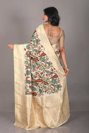 Designer Offwhite Khaddi Georgette Saree - Keya Seth Exclusive