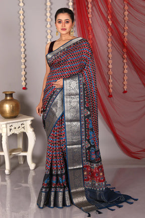 Multicolored Blended Printed Silk Saree - Keya Seth Exclusive