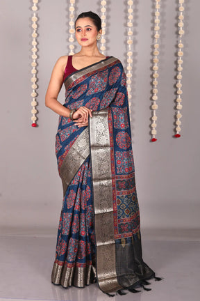 Multicolored Blended Printed Silk Saree - Keya Seth Exclusive