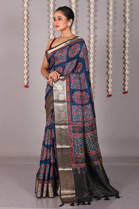 Multicolored Blended Printed Silk Saree - Keya Seth Exclusive
