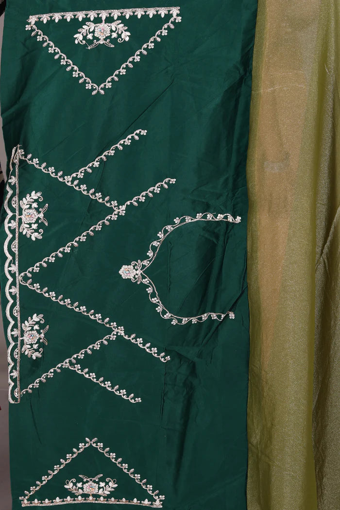 Green Blended Organza Saree - Keya Seth Exclusive