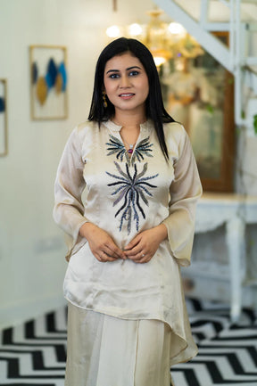 Designer White Top with Dhoti Pant - Keya Seth Exclusive