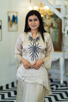 Designer White Top with Dhoti Pant - Keya Seth Exclusive