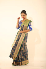Load image into Gallery viewer, MIDNIGHT BLUE COLOUR EPICAL SILK SAREE - Keya Seth Exclusive