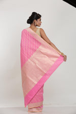 Load image into Gallery viewer, PINK COLOUR COTTON CHANDERI SAREE - Keya Seth Exclusive
