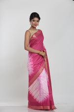 Load image into Gallery viewer, PURPLE COLOUR MUGA HANDLOOM SAREE WITH CONTRASTING TIE AND DIE EFFECT - Keya Seth Exclusive
