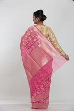 Load image into Gallery viewer, PINK COLOUR BEAUTIFUL JUTE SILK SAREE WITH ALL OVER GOLDEN HIGHLIGHT - Keya Seth Exclusive