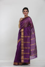 Load image into Gallery viewer, PURPLE COLOUR LIGHT WEIGHT SILK SAREE - Keya Seth Exclusive