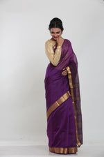 Load image into Gallery viewer, PURPLE COLOUR LIGHT WEIGHT SILK SAREE - Keya Seth Exclusive