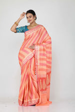 Load image into Gallery viewer,  The lady is wearing a beautiful Khaddi saree