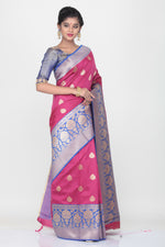 Load image into Gallery viewer, RANI COLOUR OPRA SILK SAREE WITH CONTRSTING PALLU AND BORDER